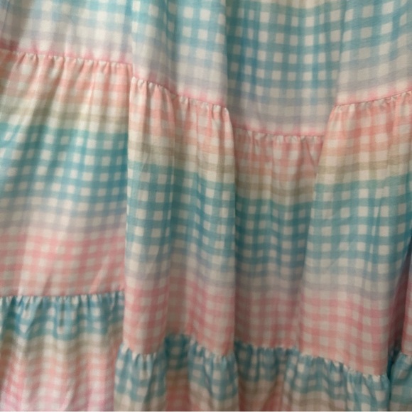 Storia Gingham multi color tiered lined dress nwt - Picture 9 of 16